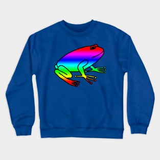 Bright Rainbow Frog Crewneck Sweatshirt